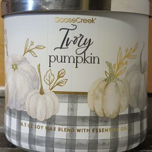 Goose Creek Candle 14.5 Ounce 3-Wick Candles ** Ivory Pumpkin **